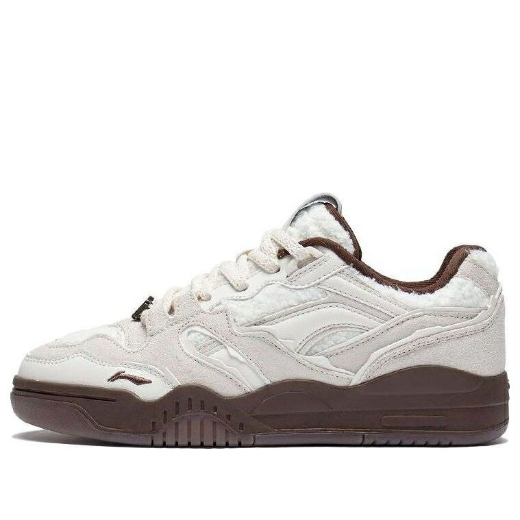 リーニン 白いこと 白いこと 赤銅色 赤銅色 \u0027WHITE BROWN\u0027 スニーカー メンズ LI-NING MOON WHITE AGCS427-1 / WHITE BROWN