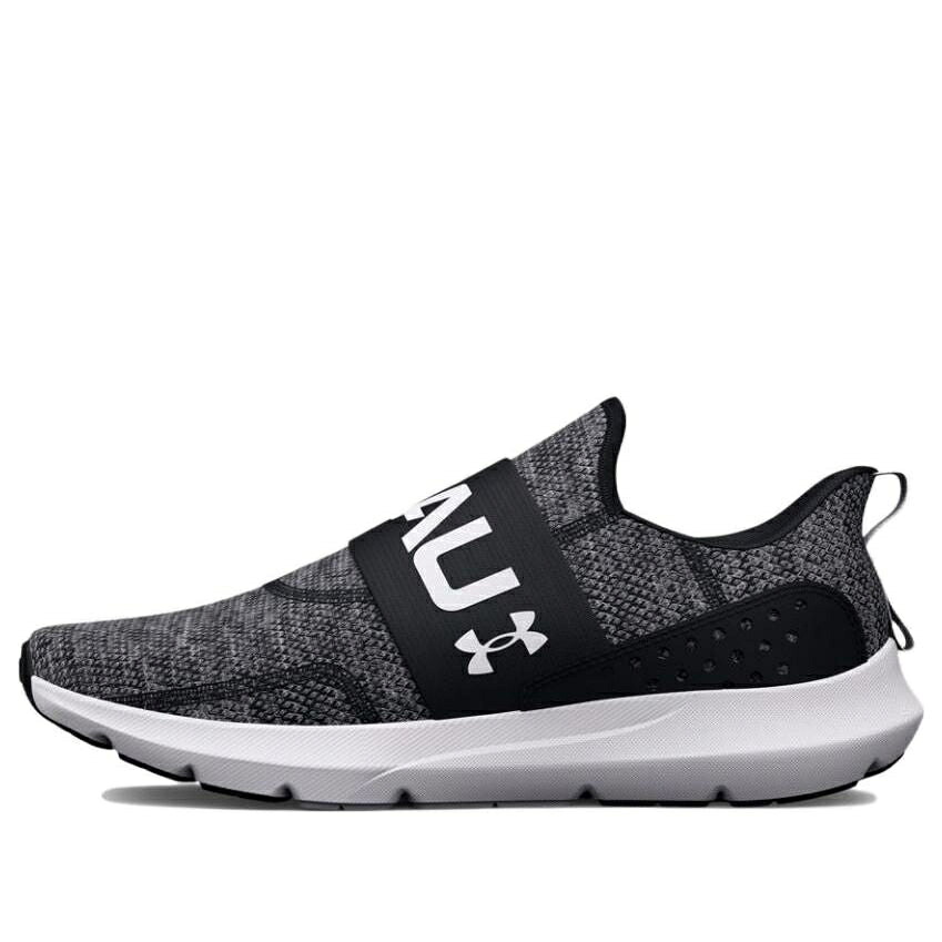 黒いこと 黒いこと 白いこと 白いこと アンダーアーマー \u0027BLACK WHITE\u0027 スニーカー レディース UNDER ARMOUR (WMNS) UNDER ARMOUR SURGE 3 SLIP 3026507-001 / BLACK WHITE