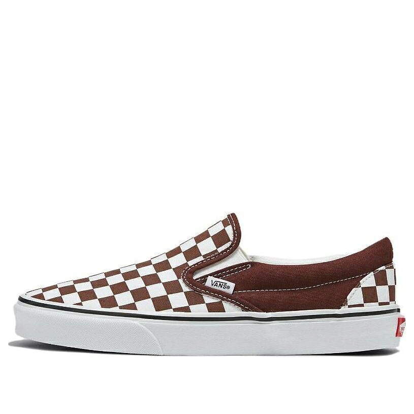 ヴァンズ バンズ 古典派音楽 スリッポン \u0027COLOR CHOCOLATE\u0027 スニーカー メンズ VANS CLASSIC SLIP-ON THEORY CHECKERBOARD - BITTER VN000BVZ7YO / BITTER CHOCOLATE