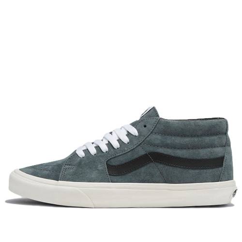 ヴァンズ バンズ スエード スウェード 灰色 グレー 緑 グリーン 'GREEN' スニーカー メンズ VANS SK8-MID PIG SUEDE 2-TONE VN000BWEG0Z / GREY GREEN