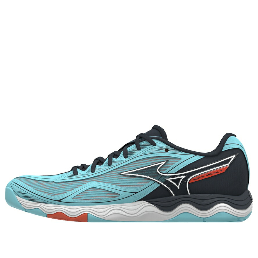 ミズノ ウェーブ ウェイブ 青色 ブルー 'TURQUOISE SOLEIL' スニーカー メンズ MIZUNO WAVE MEDAL 7 BLUE 81GA231504 / TURQUOISE CBLUE SOLEIL