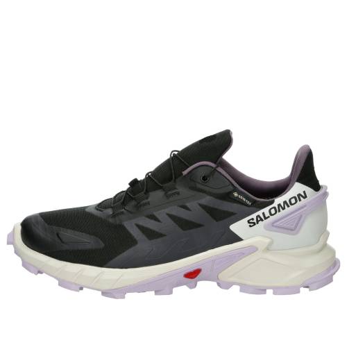サロモン 紫 パープル 黒いこと 黒いこと 皮膚軟化剤 \u0027BLACK PETAL\u0027 スニーカー レディース SALOMON (WMNS) SUPERCROSS 4 GTX VANILLA ICE ORCHID 474618 / PURPLE BLACK CREAM