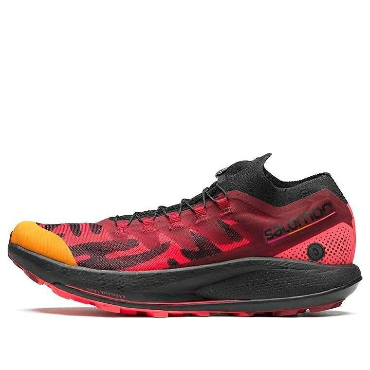 サロモン プロ アスレチックス 黒色 ブラック 赤 レッド 'BLACK RED' スニーカー メンズ SALOMON PULSAR TRAIL PRO X CIELE ATHLETICS CORAL 417171 / BLACK FIERY CORAL POPPY RED