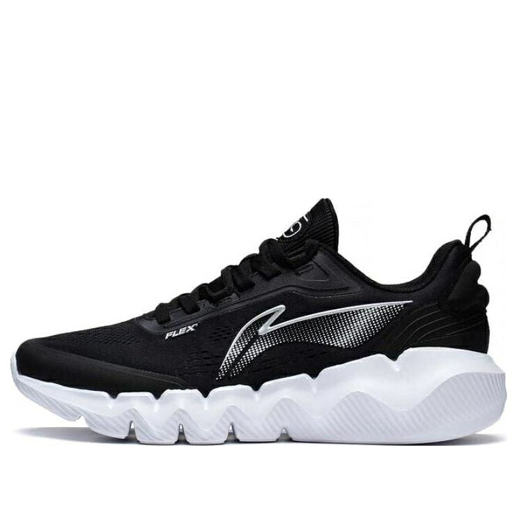 リーニン 黒いこと 黒いこと 白いこと 白いこと \u0027BLACK WHITE\u0027 スニーカー メンズ LI-NING FLEX AGLT031-2 / BLACK WHITE