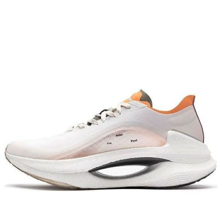 リーニン 白色 ホワイト 橙 オレンジ NATURAL ORANGE スニーカー メンズ LI-NING ESSENTIAL X SOULLAND ARHQ357-1 / WHITE ORANGE