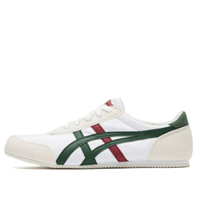 トラック トレーナー 白色 ホワイト 緑 グリーン 赤 レッド オニツカタイガー 'WHITE GREEN' スニーカー メンズ ONITSUKA TIGER ONITSUKA TIGER TRACK TRAINER D318N-100 / WHITE GREEN RED