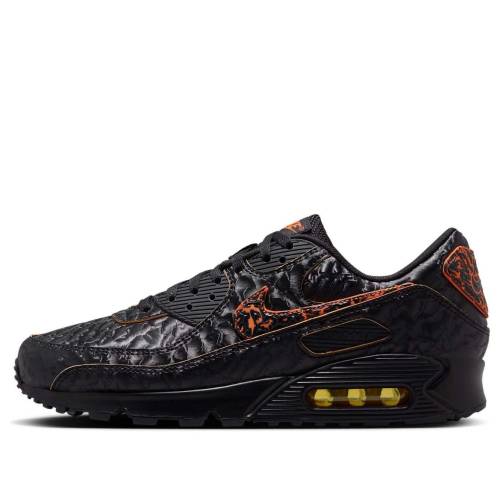 ナイキ マックス 黒色 ブラック 橙 オレンジ レーザー エアマックス VOLCANO スニーカー メンズ NIKE AIR MAX 90 QS HF3248-001 / BLACK BLACK MAGMA ORANGE LASER
