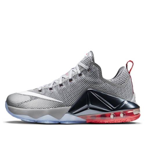 ナイキ レブロン 灰色 グレー 白色 ホワイト 赤 レッド 'WOLF GREY' スニーカー メンズ NIKE LEBRON 12 LOW 724557-014 / WOLF GREY WHITE DARK GREY RED
