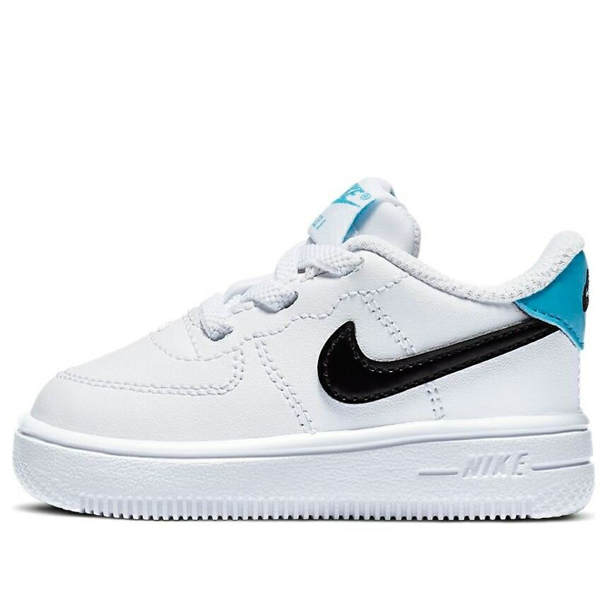 ナイキ 青色 ブルー 白色 ホワイト 黒色 ブラック '18 'WHITE FURY' ベビー NIKE (TD) FORCE 1 BLUE 905220-105 / WHITE BLACK BLUE｜スニケス