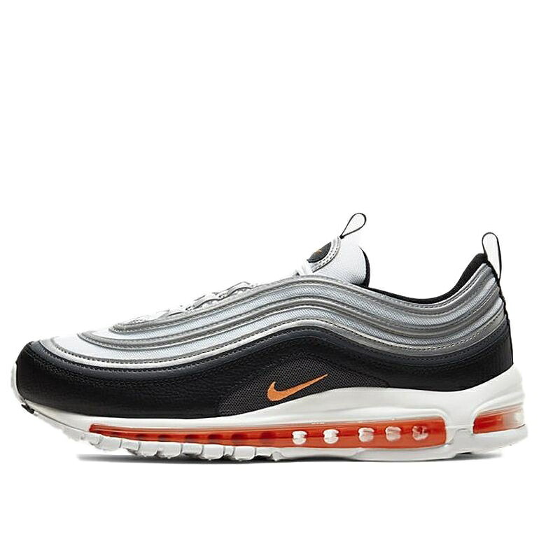 ナイキ マックス 白いこと 白いこと 黒いこと 黒いこと エア湖マックス \u0027BLACK ORANGE\u0027 スニーカー メンズ NIKE AIR MAX 97 CW5419-101 / WHITE TTL ORNG BLACK MTLC SLVR