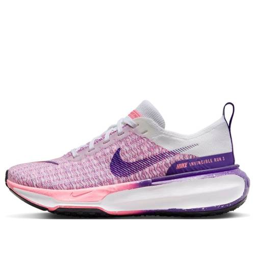 ナイキ ラン フライニット 白色 ホワイト コート 紫 パープル 'CORAL CHALK' スニーカー レディース NIKE (WMNS) ZOOMX INVINCIBLE RUN FLYKNIT 3 FQ8766-100 / WHITE COURT PURPLE CORAL CHALK|スニケス