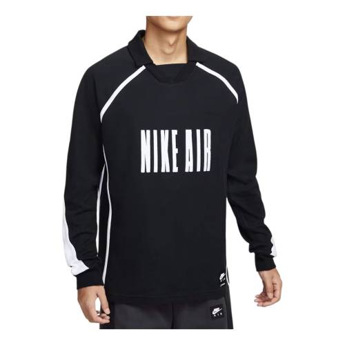 ナイキ スリーブ サッカー Tシャツ 黒色 ブラック 白色 ホワイト 長袖 'BLACK WHITE' スニーカー メンズ NIKE AIR LONG SLEEVE SOCCER T-SHIRT HV1321-010 / BLACK WHITE|スニケス