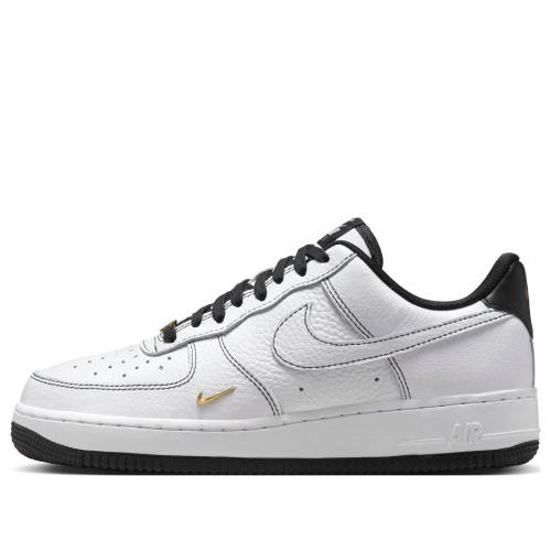ナイキ 黒色 ブラック 白色 ホワイト ゴールド エアフォース '07 'WHITE GOLD' スニーカー レディース NIKE (WMNS) AIR FORCE 1 MINI JEWEL BLACK IB6543-101 / WHITE METALLIC GOLD BLACK