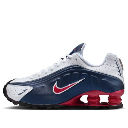 ナイキ ショックス 紺色 ネイビー 白色 ホワイト 'USA' ジュニア キッズ NIKE (GS) SHOX R4 CW2626-400 / MIDNIGHT NAVY WHITE METALLIC ベビー マタニティ スニーカー|スニケス