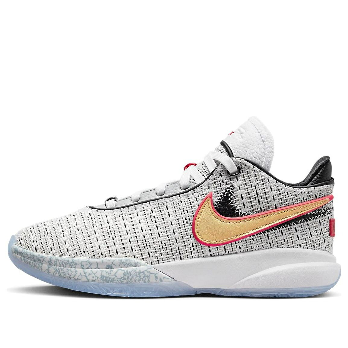 ナイキ レブロン 白色 ホワイト ゴールド 黒色 ブラック 'THE DEBUT' ジュニア キッズ NIKE (GS) LEBRON 20 DQ8651-100 / WHITE METALLIC GOLD BLACK ベビー マタニティ スニーカー|スニケス