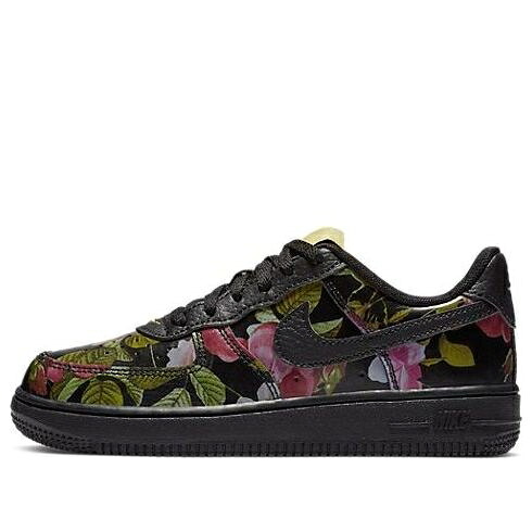 ナイキ 黒色 ブラック 'FLORAL' ジュニア キッズ NIKE (PS) FORCE 1 LXX AV2855-001 / BLACK ベビー マタニティ スニーカー|スニケス