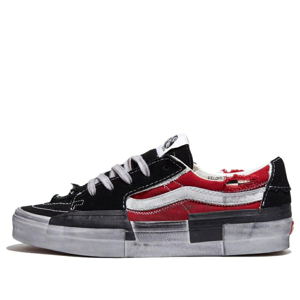 ヴァンズ バンズ 黒いこと 黒いこと 赤 赤いこと \u0027BLACK RED\u0027 スニーカー メンズ VANS SK8-LOW RECONSTRUCT VN0009QS458 / BLACK RED