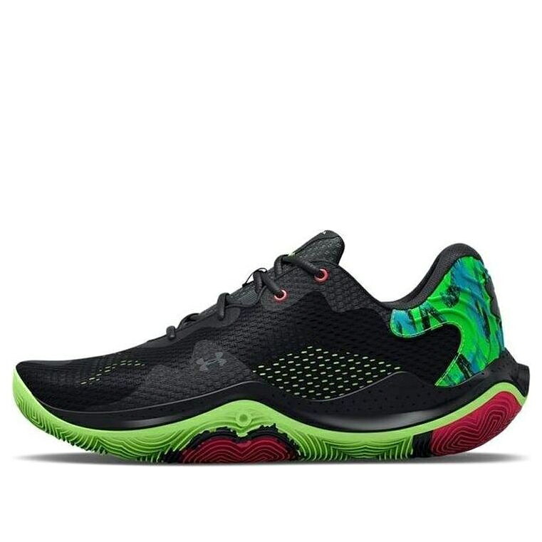 黒いこと 黒いこと 緑 緑であること サクラ色 アンダーアーマー \u0027BLACK\u0027 スニーカー メンズ UNDER ARMOUR UNDER ARMOUR SPAWN 4 PRINTED 3025345-002 / BLACK GREEN PINK