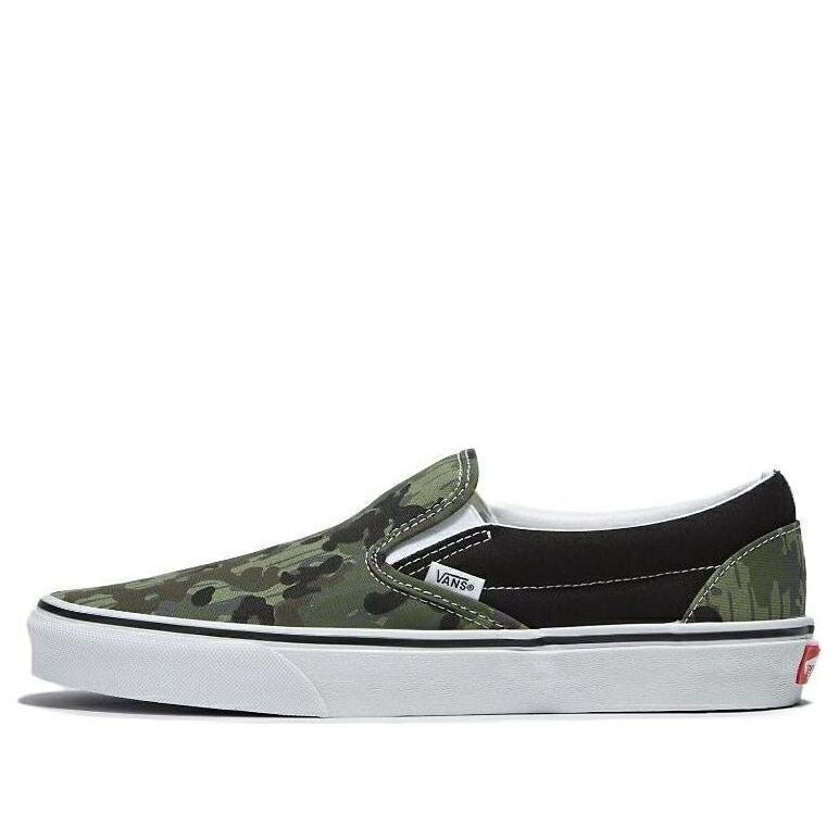 ヴァンズ バンズ クラシック スリッポン 緑 グリーン 茶色 ブラウン 黒色 ブラック CAMO スニーカー メンズ VANS CLASSIC SLIP-ON VN0009Q7BGK / GREEN BROWN BLACK
