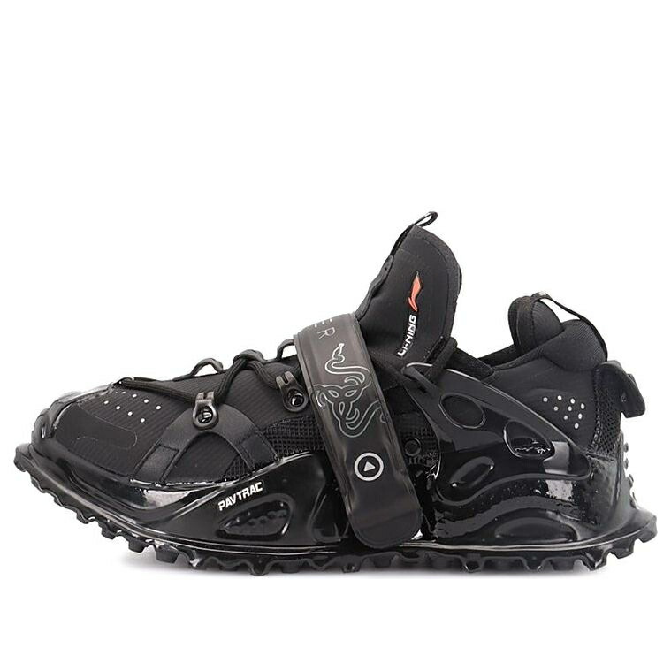 リーニン 黒いこと 黒いこと 緑 緑であること \u0027BLACK GREEN\u0027 スニーカー メンズ LI-NING TITAN HALO X RAZER AGLR149-11 / BLACK GREEN