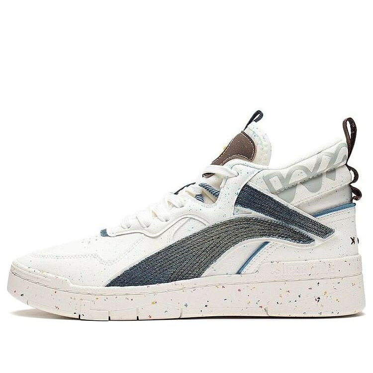 リーニン ミッド 白いこと 白いこと 薄墨色 薄墨色 \u0027SNOW WHITE\u0027 スニーカー メンズ LI-NING SUPERWAVE MID AGCS105-2 / WHITE GREY