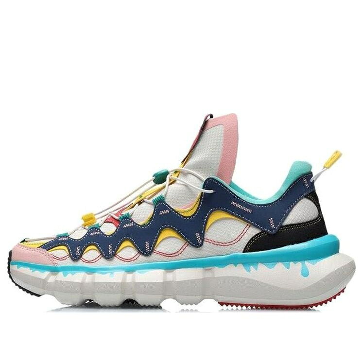 リーニン ライト 白色 ホワイト 青色 ブルー 2.3 'PAINT BLUE' スニーカー メンズ LI-NING ESSENCE LITE DRIP - WHITE PRUSSIAN AGBR051-1 / WHITE PRUSSIAN BLUE FLASHING
