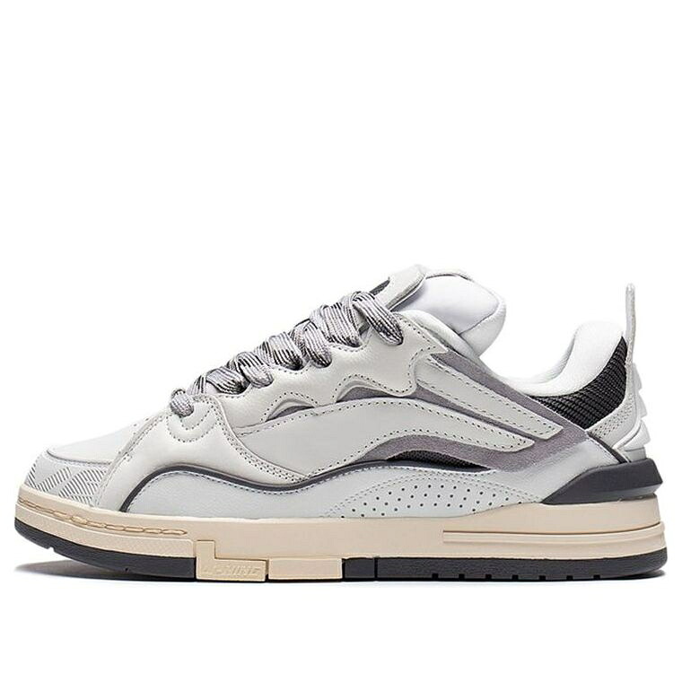 リーニン 白いこと 白いこと 薄墨色 薄墨色 \u0027WHITE GREY\u0027 スニーカー メンズ LI-NING SUPERWAVE GOLDEN AECS073-1 / WHITE GREY