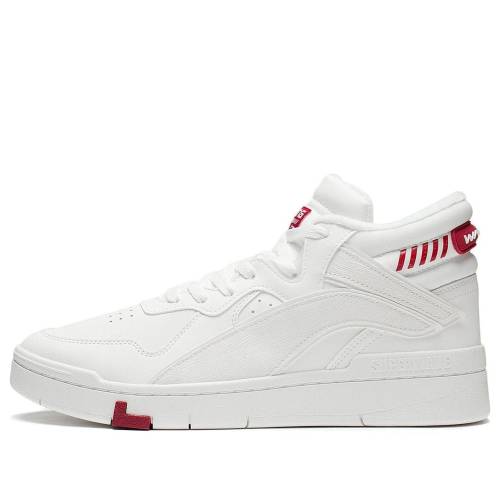 リーニン ミッド 白いこと 白いこと 赤 赤いこと \u0027WHITE RED\u0027 スニーカー メンズ LI-NING SUPERWAVE MID AGCS323-1 / WHITE RED