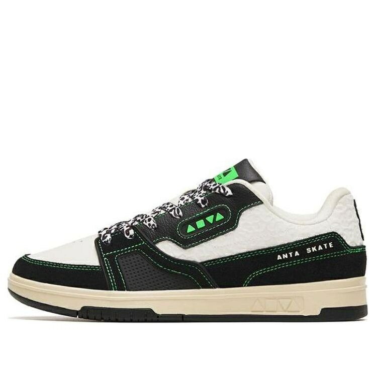 白いこと 白いこと 黒いこと 黒いこと 緑 緑であること \u0027BLACK GREEN\u0027 スニーカー レディース ANTA (WMNS) A-SHOCK LOW WHITE 122248090S-1 / BLACK WHITE GREEN
