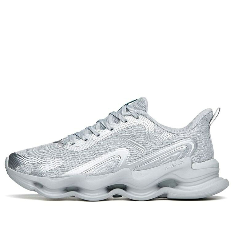 幽客 寄せ合わせ しろがね色 しろがね色 薄墨色 薄墨色 \u0027SILVER GREY\u0027 スニーカー メンズ ANTA RUN COLLECTION 112215555-7 / SILVER GREY