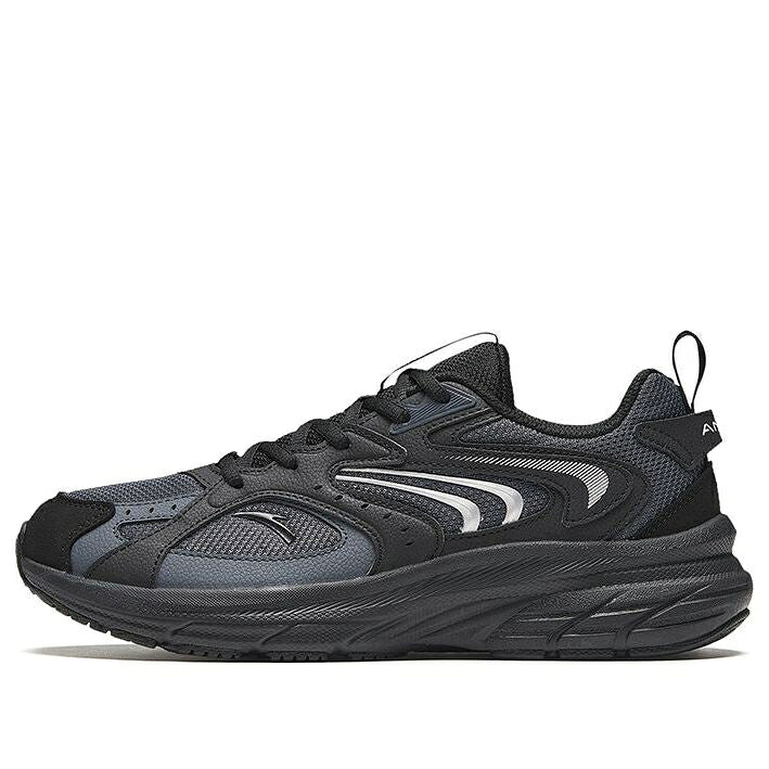 黒色 ブラック 銀色 シルバー 灰色 グレー 'BLACK SILVER' スニーカー メンズ ANTA AT956 912345599-6 / BLACK SILVER GREY
