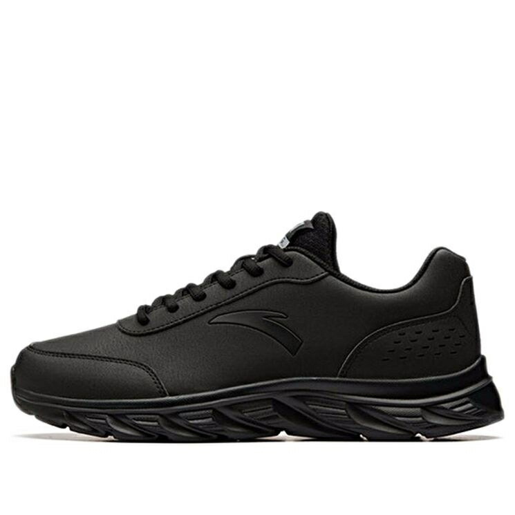 シリーズ レザー 黒色 ブラック 白色 ホワイト BLACK スニーカー メンズ ANTA RUNNING SERIES SNEAKERS LEATHER 91835529-6 / BLACK WHITE