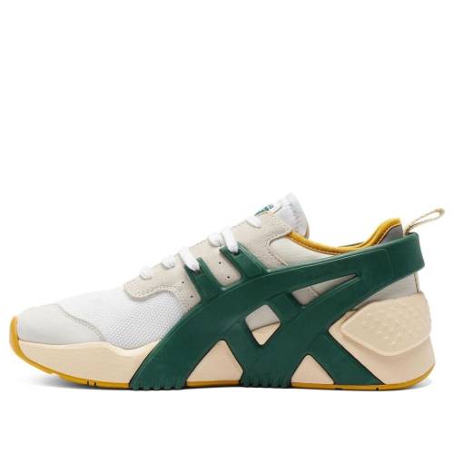 ロゴ トレーナー 白色 ホワイト ベージュ 緑 グリーン オニツカタイガー WHITE GREEN スニーカー メンズ ONITSUKA TIGER ONITSUKA TIGER BIG LOGO TRAINER 1183A795-102 / WHITE BEIGE GREEN