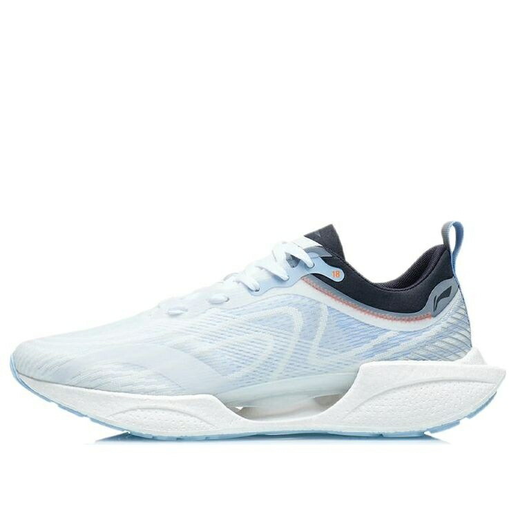 リーニン 青色 ブルー 白色 ホワイト 灰色 グレー 'ICE WHITE' スニーカー メンズ LI-NING SUPER LIGHT 18 BLUE ARMR007-8 / WHITE GREY BLUE