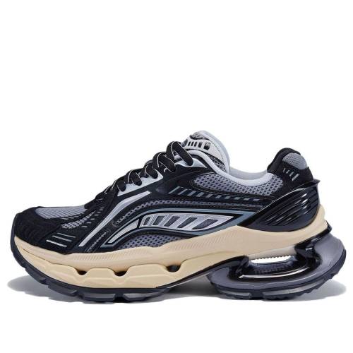 リーニン 薄墨色 薄墨色 青味 青み ベージュ \u0027BLUE GREY\u0027 スニーカー メンズ LI-NING FURIOUS RIDER BOW AZGT067-1 / GREY BLUE BEIGE