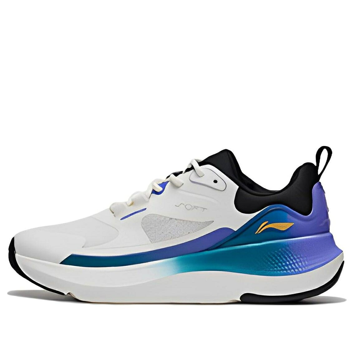 リーニン 青味 青み 白いこと 白いこと 紫 パープル \u0027WHITE PURPLE\u0027 スニーカー メンズ LI-NING SOFT GO BLUE AGLT125-1 / WHITE BLUE PURPLE