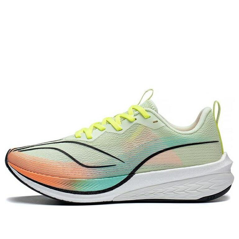 リーニン プロ 緑 グリーン 青色 ブルー 橙 オレンジ 黄色 イエロー 'NEON WHITE' スニーカー レディース LI-NING (WMNS) DARK HORSE 6 PRO GREEN ARMT014-8 / GREEN BLUE ORANGE YELLOW