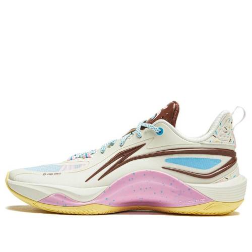 リーニン 厚地の外套 赤銅色 赤銅色 ベージュ サクラ色 黄味がかった 黄色 \u0027BEIGE PINK\u0027 スニーカー メンズ LI-NING SHINING ON COURT BROWN ABPU007-3 / BEIGE BROWN PINK YELLOW