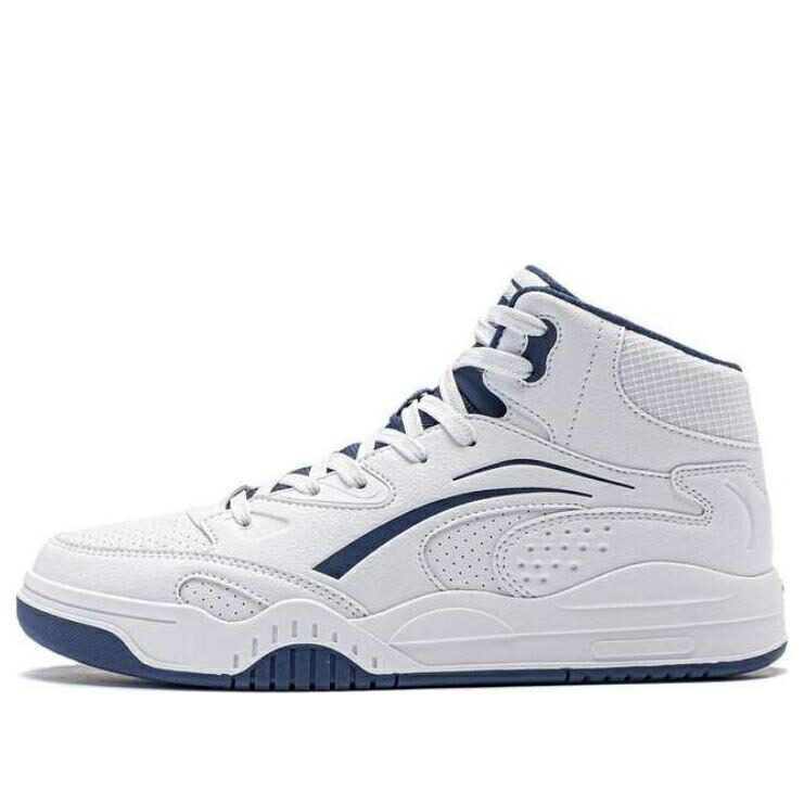 リーニン ハイ 白色 ホワイト 紺色 ネイビー 'WHITE NAVY' スニーカー メンズ LI-NING MOYUAN HIGH AGCT285-1 / WHITE NAVY