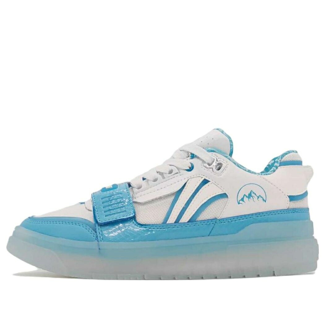 リーニン ルーキー 白色 ホワイト 青色 ブルー 'ICE BLUE' スニーカー メンズ LI-NING BADFIVE ROOKIE LOW ABCS049-3 / WHITE BLUE｜スニケス