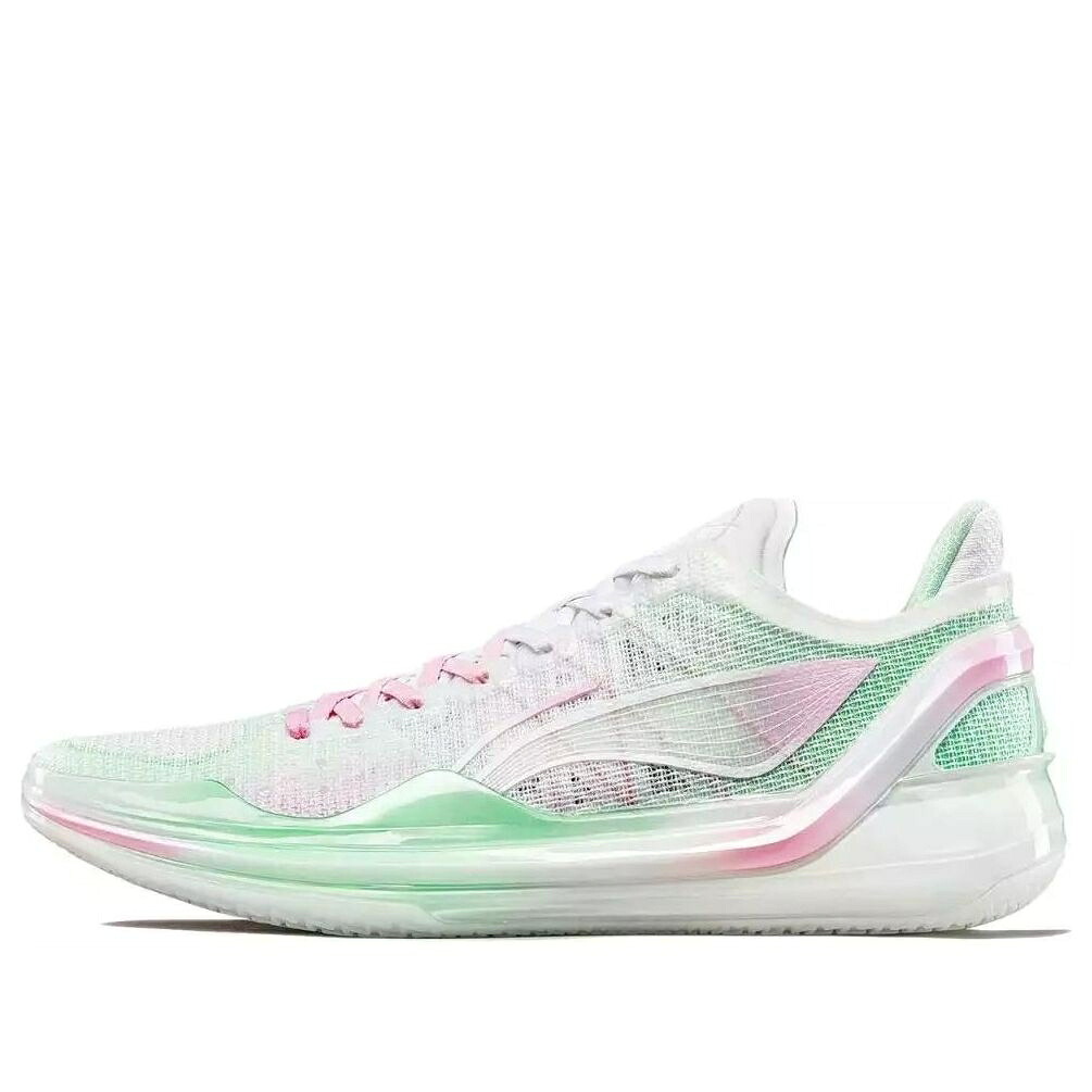 リーニン 白いこと 白いこと 緑 緑であること サクラ色 \u0027FIRST LOTUS\u0027 スニーカー メンズ LI-NING LIREN 4 V2 LOW ABAU059-3 / WHITE LIGHT GREEN PINK