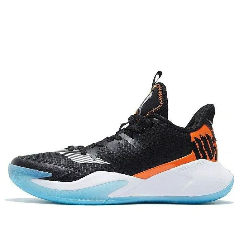 リーニン 黒いこと 黒いこと 橙 オレンジ色 青み 青色 \u0027BLACK ORANGE\u0027 スニーカー メンズ LI-NING BADFIVE STORM 1 LOW ABFS013-2 / BLACK ORANGE BLUE