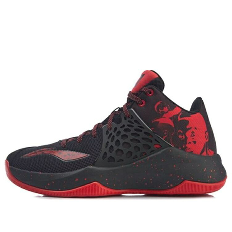 リーニン プレミアム 黒色 ブラック 赤 レッド \'BLACK RED\' スニーカー メンズ LI-NING SONIC 7 TD PREMIUM ABPP033-3 / BLACK RED