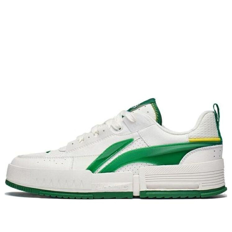 リーニン スニーカー 運動すること靴 白いこと 白いこと 緑 緑であること \u0027WHITE GREEN\u0027 スニーカー メンズ LI-NING SPORTSWEAR SHOES AGCT135-2 / WHITE GREEN