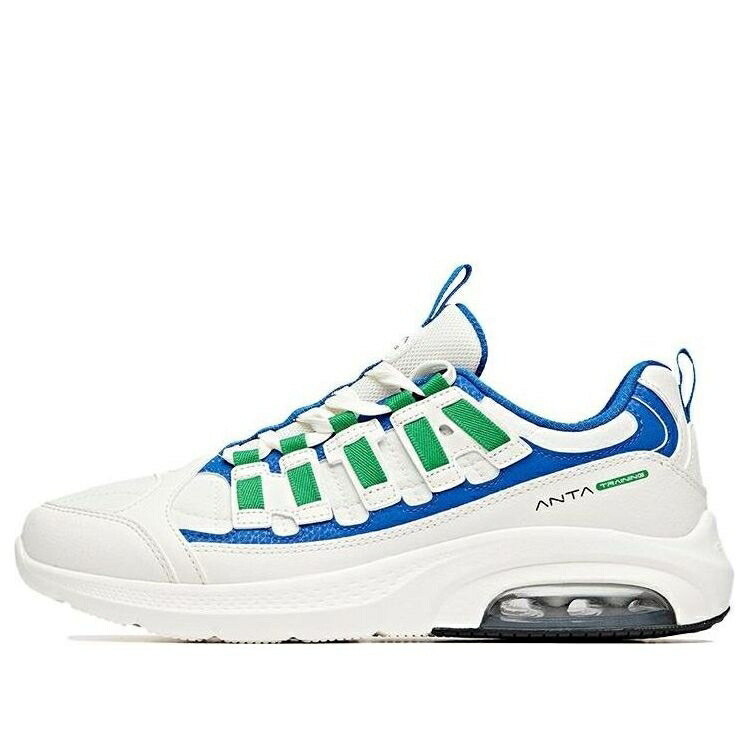 トレーニング 青色 ブルー 白色 ホワイト 緑 グリーン 'WHITE GREEN' スニーカー メンズ ANTA VARIETY TRAINING BLUE 112017777-1 / WHITE BLUE GREEN