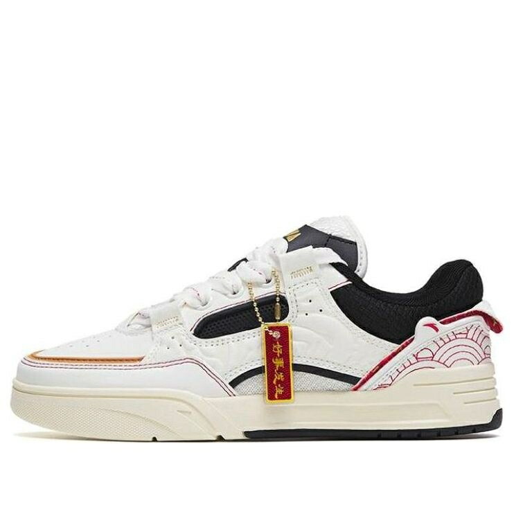 黒色 ブラック 赤 レッド 白色 ホワイト 'WHITE FORTUNE' スニーカー メンズ ANTA A-JIE LOW BLACK RED - GOOD 112318040-5 / WHITE RED BLACK