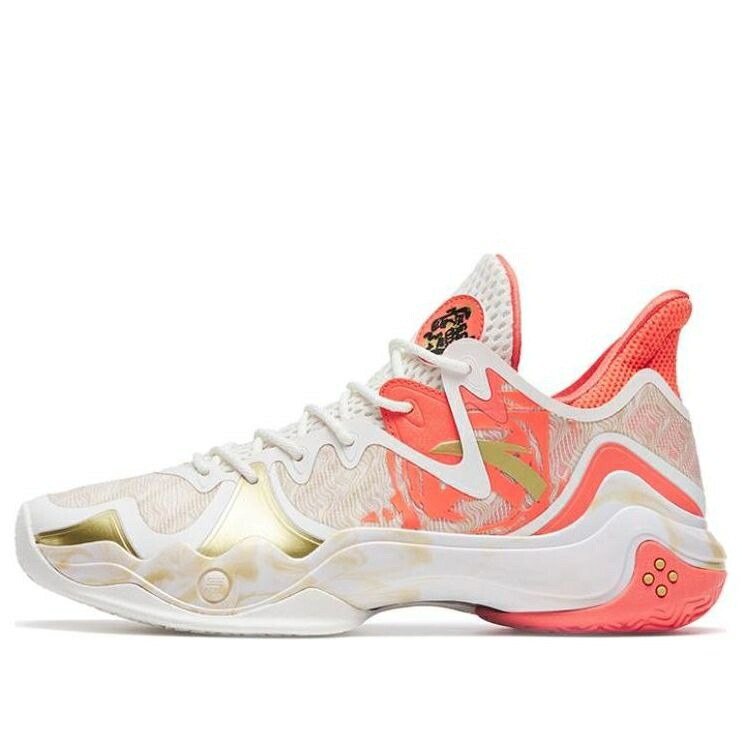 ショック ウェーブ ウェイブ ベージュ ゴールド 橙 オレンジ 'ZHAO BAO' スニーカー メンズ ANTA SHOCK WAVE 4 CAI JIN 112311106-3 / BEIGE GOLD ORANGE
