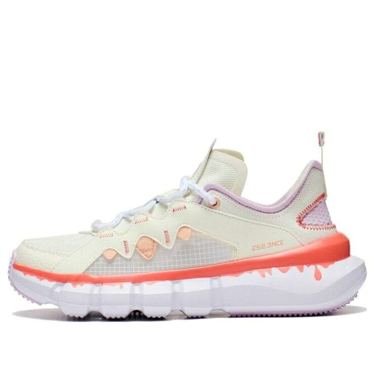リーニン 点火装置 白いこと 白いこと 橙 オレンジ色 2.3 \u0027CREAM ORANGE\u0027 スニーカー レディース LI-NING (WMNS) ESSENCE LITE WHITE ABCT050-3 / WHITE ORANGE