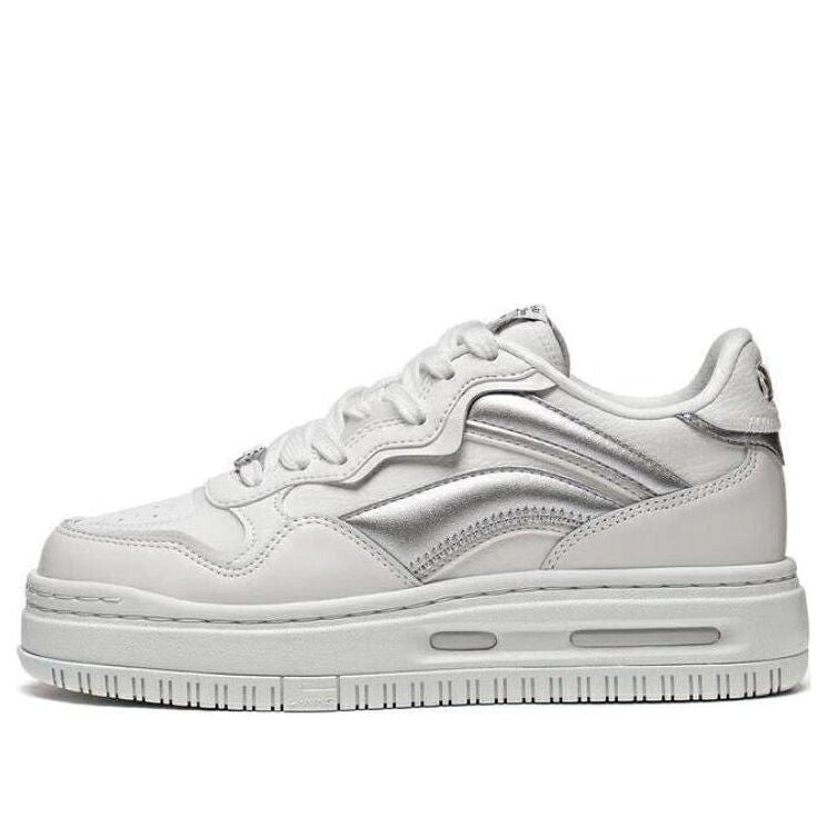 リーニン スニーカー 運動すること靴 白いこと 白いこと しろがね色 しろがね色 \u0027SILVER WHITE\u0027 スニーカー レディース LI-NING (WMNS) FUTURE C1 SPORTSWEAR SHOES AGCT120-5 / WHITE SILVER