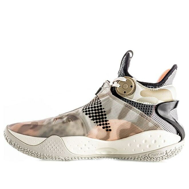 リーニン 茶色 ブラウン 白色 ホワイト 橙 オレンジ 'WHITE ORANGE' スニーカー メンズ LI-NING SONIC 9 BROWN ABAR045-3 / WHITE BROWN ORANGE｜スニケス